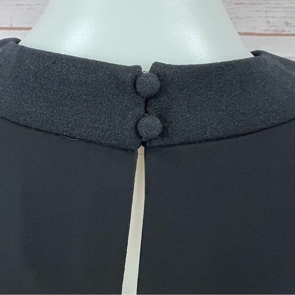 Vince Camuto Sheer Illusion Short Sleeve Crepe Chiffon Sheath Career Dress - Picture 11 of 14